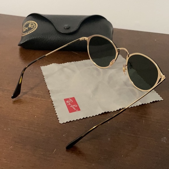 Ray-Ban Sunglasses, Gold Frame, Black Lenses - Picture 2 of 3